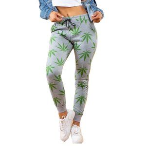 420 Weed Printed Jogger Pants Sweatpants